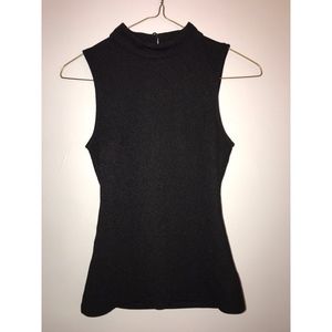 bebe - Black Sleeveless Top With Open Back